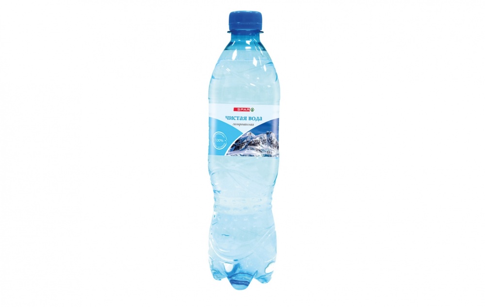 Вода питьевая SPAR чистая газированная 0.5л