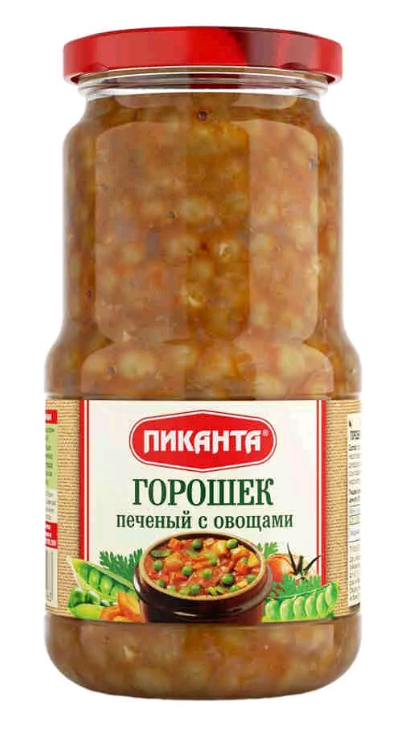 Печеный горошек с овощами из фикс прайс