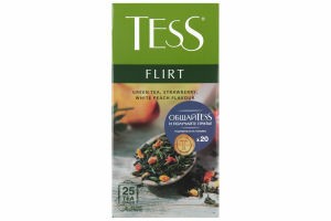 Чай TESS Flirt зеленый с ароматом персика и клубники 25*1.5гр
