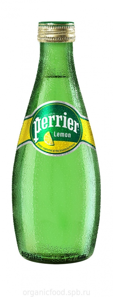 Вода минеральная Eau de Perrier вкус лимона газированная 0.33л