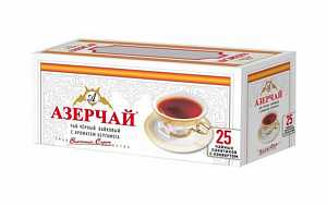 Чай АЗЕРЧАЙ черный с бергамотом 25х2г 50гр