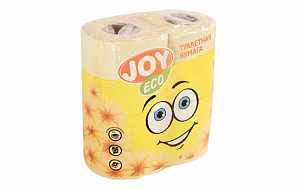 Туалетная бумага JOYeco 2слойная 4рулона желтая
