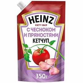 Кетчуп HEINZ с чесноком и пряност м/у 350гр