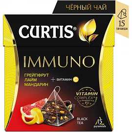Чай CURTIS Immuno чер с цедрой апельсина и лимона 15пир