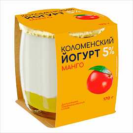 Йогурт КОЛОМЕНСКИЙ 5% манго 170гр