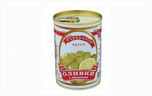 Оливки ПРИНЦЕССА ВКУСА лимон 300мл