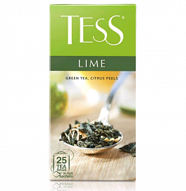 Чай TESS Lime зеленый лайм шиповник 25*1.5г 37.5гр