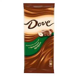 Шоколад DOVE молочный изюм/фундук 90гр