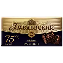Шоколад БАБАЕВСКИЙ элитный 75% какао 90гр