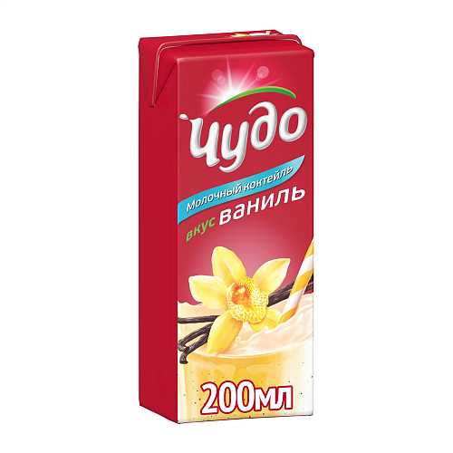 Коктейль молочн ЧУДО ваниль 2% 200гр