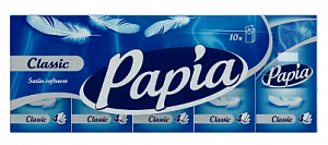 Платочки носовые PAPIA классические 4слойные упаковка