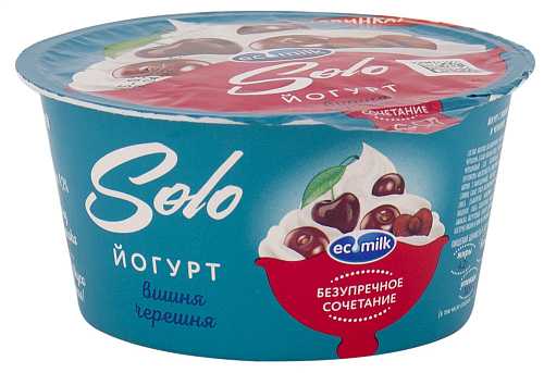 Йогурт SOLO 4,2% виш/чер 130гр 101502456 ПРОМО