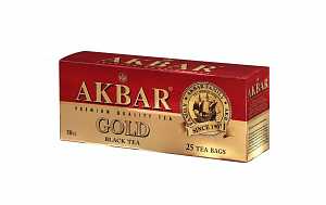 Чай АКБАР Gold черный 25х2г 50гр