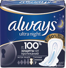 Прокладки ALWAYS Ultra Night Deo Single 7шт