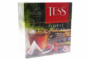 Чай TESS Forest Dream с ароматом малины и черники черный 1.8г*20пир