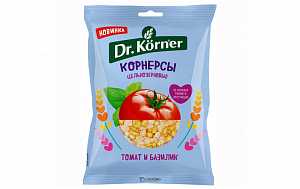 Чипсы Dr.KORNER кукурузно-рисовые томат базелик 50гр