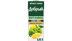 Напиток сокосод ДОБРЫЙ яблоко/лимон вит 0,95л