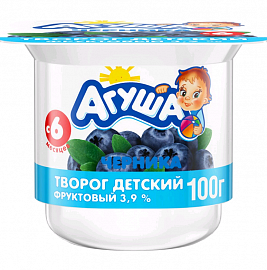 Творог АГУША фруктовый черника 3.9% 100гр