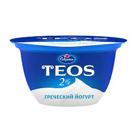 Йогурт греческий ТЕОС натуральный 2% 140гр