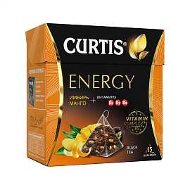 Чай CURTIS Energy чер манго. кусоч имбиря 15пир