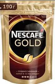 Кофе NESCAFE Gold NEW раств с доб нат м/у 190гр