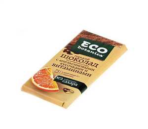 Шоколад ECO BOTANICA горький апельсин/витамины 90гр