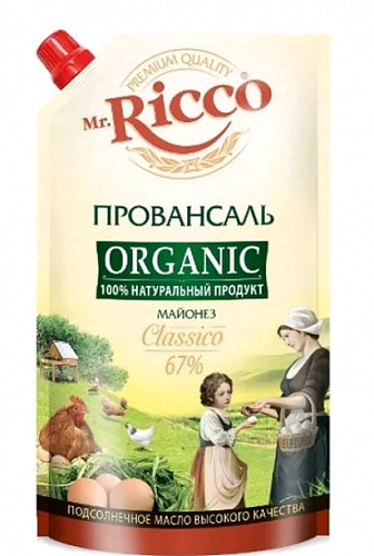 Майонез Mr.RICCO Провансаль Org 67% 400мл