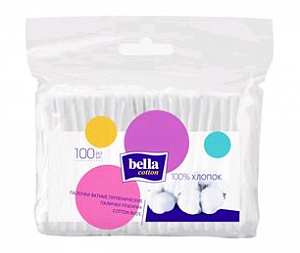 Ватные палочки БЕЛЛА/E^Vita Cotton пакет 100шт